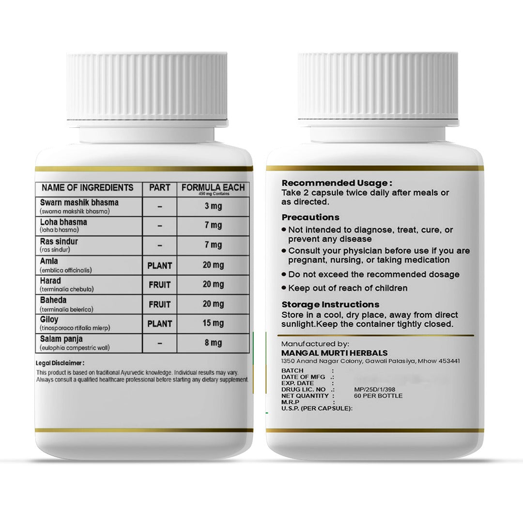 Ayurvedic diabetic care medicine made with herbal ingredients